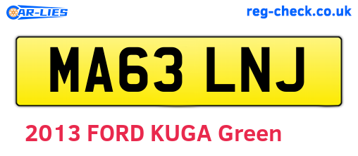 MA63LNJ are the vehicle registration plates.