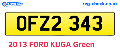 OFZ2343 are the vehicle registration plates.