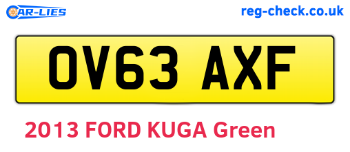 OV63AXF are the vehicle registration plates.