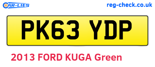 PK63YDP are the vehicle registration plates.