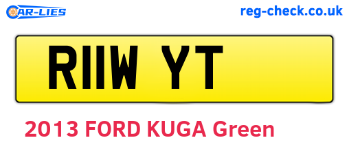 R11WYT are the vehicle registration plates.
