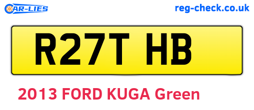 R27THB are the vehicle registration plates.