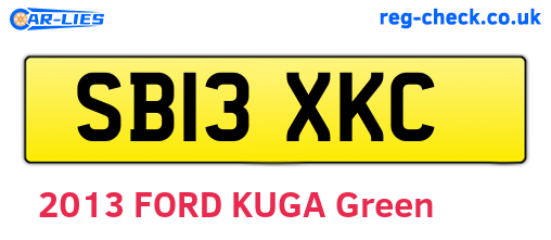 SB13XKC are the vehicle registration plates.