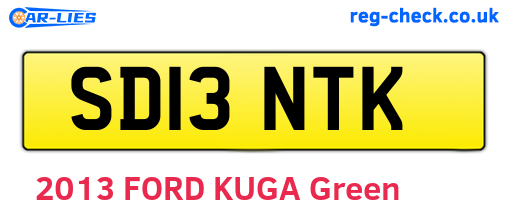 SD13NTK are the vehicle registration plates.