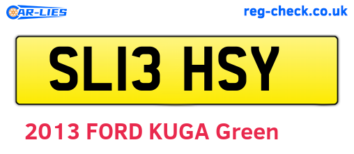 SL13HSY are the vehicle registration plates.