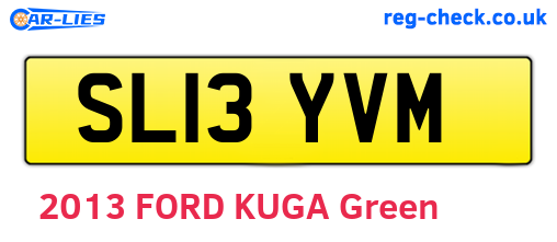 SL13YVM are the vehicle registration plates.