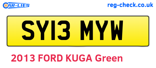 SY13MYW are the vehicle registration plates.