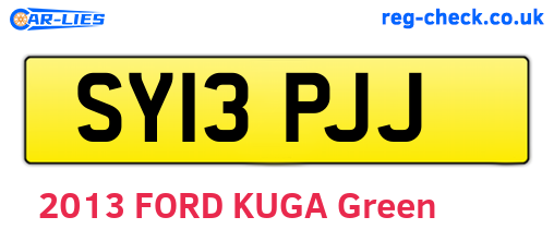 SY13PJJ are the vehicle registration plates.