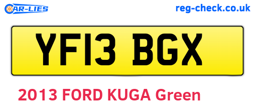 YF13BGX are the vehicle registration plates.