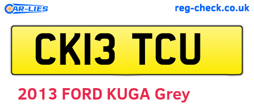 CK13TCU are the vehicle registration plates.