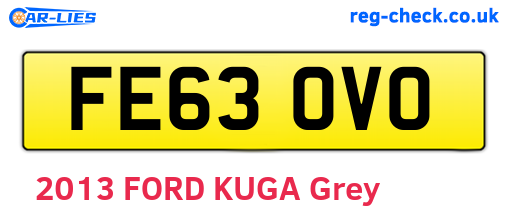 FE63OVO are the vehicle registration plates.