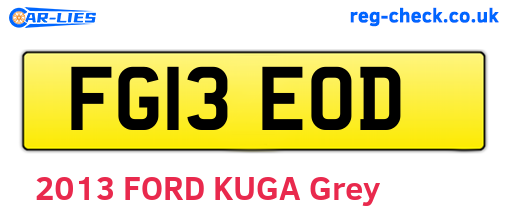FG13EOD are the vehicle registration plates.