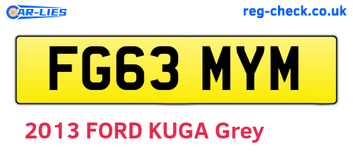 FG63MYM are the vehicle registration plates.