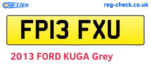 FP13FXU are the vehicle registration plates.