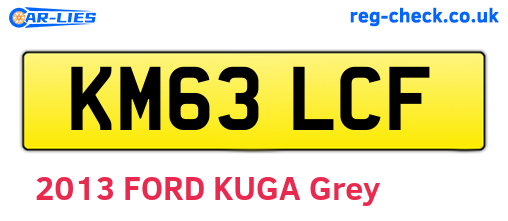 KM63LCF are the vehicle registration plates.