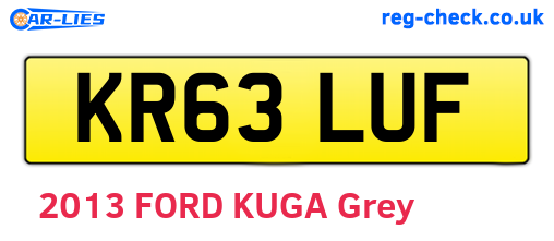 KR63LUF are the vehicle registration plates.
