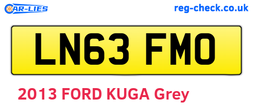 LN63FMO are the vehicle registration plates.