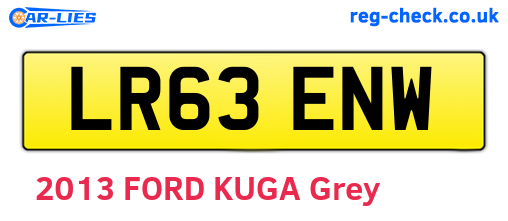LR63ENW are the vehicle registration plates.