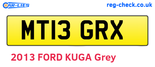 MT13GRX are the vehicle registration plates.