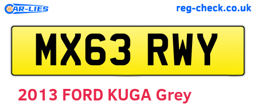 MX63RWY are the vehicle registration plates.
