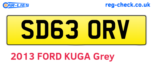 SD63ORV are the vehicle registration plates.