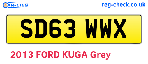 SD63WWX are the vehicle registration plates.