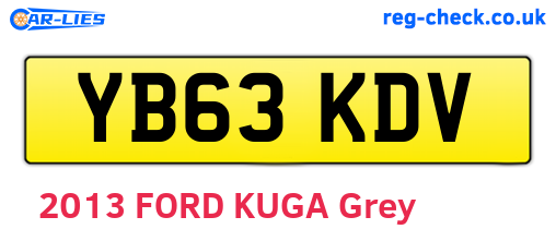 YB63KDV are the vehicle registration plates.
