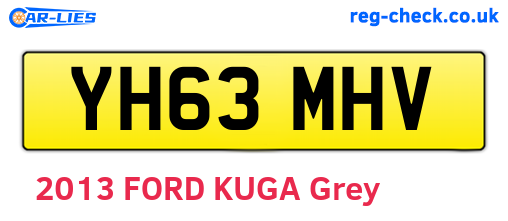 YH63MHV are the vehicle registration plates.