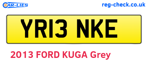 YR13NKE are the vehicle registration plates.