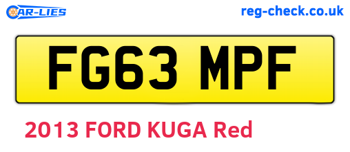 FG63MPF are the vehicle registration plates.