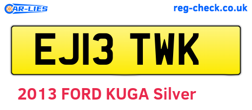 EJ13TWK are the vehicle registration plates.