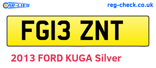 FG13ZNT are the vehicle registration plates.