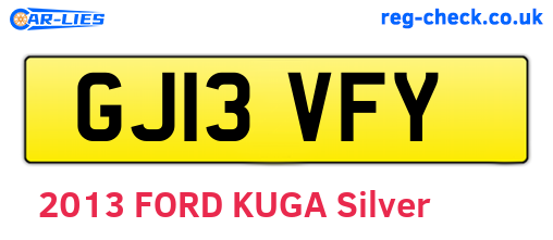 GJ13VFY are the vehicle registration plates.