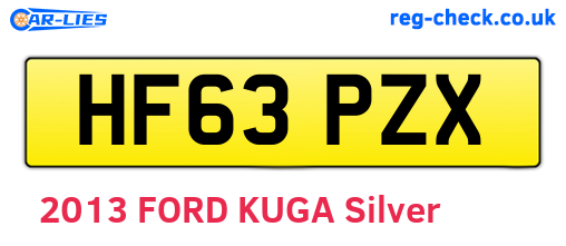 HF63PZX are the vehicle registration plates.