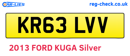 KR63LVV are the vehicle registration plates.