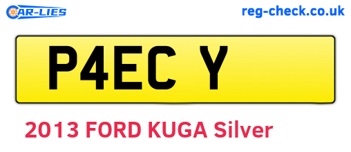 P4ECY are the vehicle registration plates.