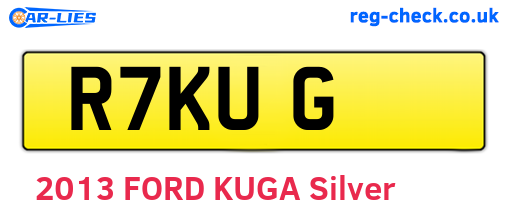 R7KUG are the vehicle registration plates.