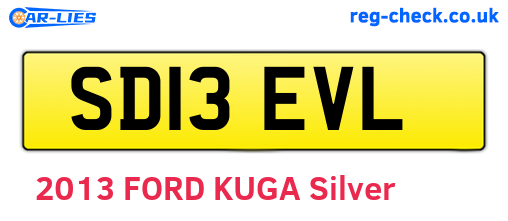 SD13EVL are the vehicle registration plates.