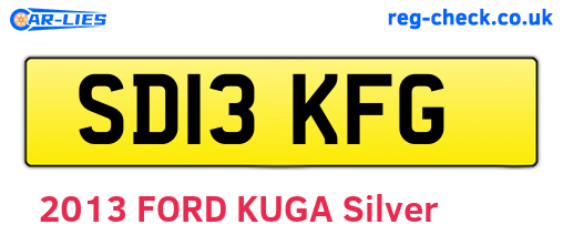 SD13KFG are the vehicle registration plates.