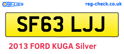 SF63LJJ are the vehicle registration plates.