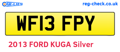 WF13FPY are the vehicle registration plates.