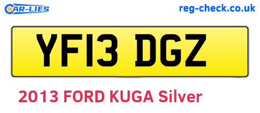YF13DGZ are the vehicle registration plates.