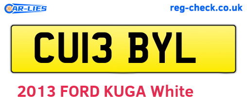CU13BYL are the vehicle registration plates.