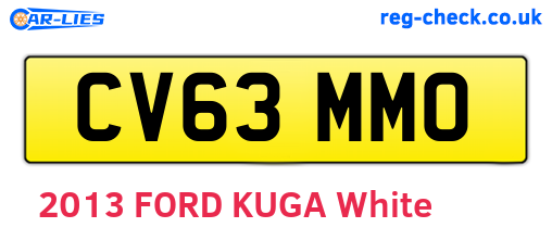 CV63MMO are the vehicle registration plates.