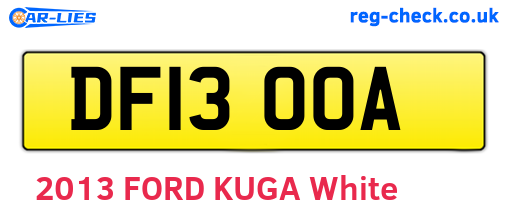 DF13OOA are the vehicle registration plates.