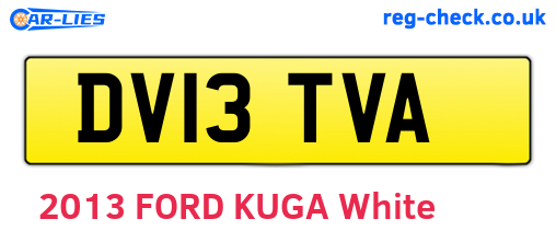 DV13TVA are the vehicle registration plates.