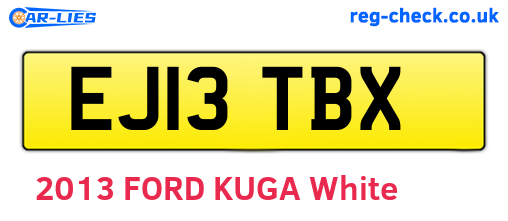EJ13TBX are the vehicle registration plates.