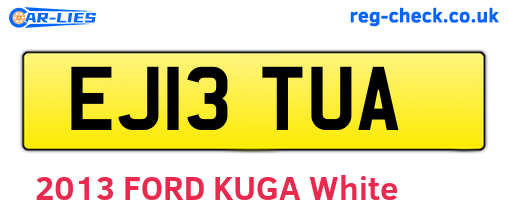 EJ13TUA are the vehicle registration plates.