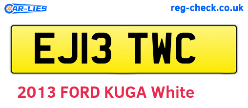 EJ13TWC are the vehicle registration plates.