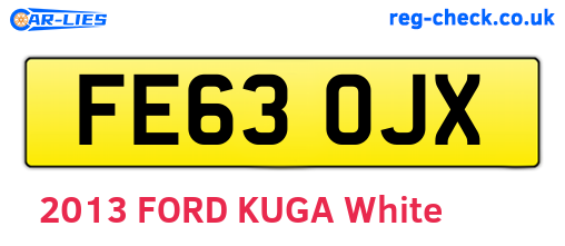 FE63OJX are the vehicle registration plates.